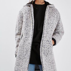 Salt and Pepper Wool Topshop Coat